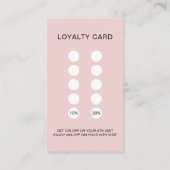 Friseur-Stylist Moderne rosa Loyalität Karte (Rückseite)