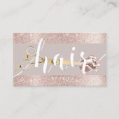 Friseur-Stylist Moderne Rose Gold Glitzer Beauty S Visitenkarte (Vorderseite)