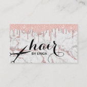 Friseur Stylist Moderne Rose Gold Marbella Salon Terminkarte (Vorderseite)