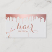 Friseur-Stylist Moderne Rose Gold Schere Schönheit Visitenkarte (Vorderseite)