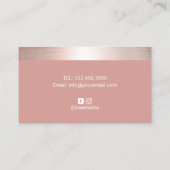 Friseur Stylist Moderne Rose Gold Splash Gold Sche Visitenkarte (Rückseite)