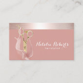Friseur Stylist Moderne Rose Gold Splash Gold Sche Visitenkarte (Vorderseite)