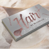 Friseur-Stylist Moderne Rose Gold Typografie Silbe Visitenkarte