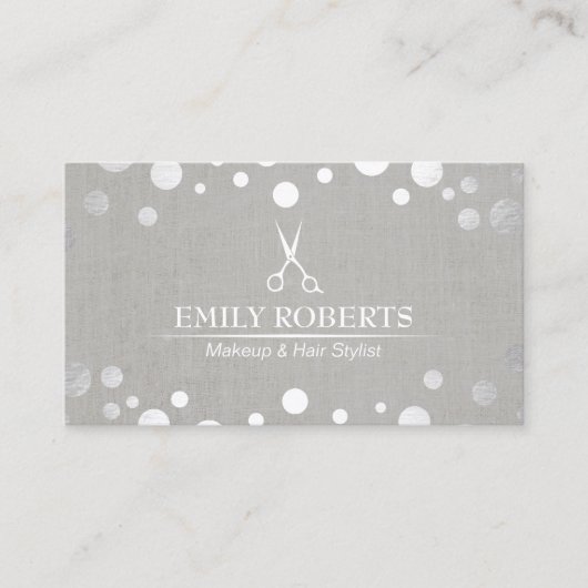 Friseur-Stylist Moderne Seidenblume Visitenkarte (Vorderseite)