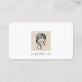 Friseur Stylist Moderner Minimaler Beige Minimalis Visitenkarte (Vorderseite)