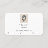 Friseur Stylist Moderner Minimaler Beige Minimalis Visitenkarte (Rückseite)