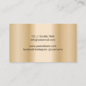 Friseur Stylist Moderner Silberschere Salon Gold Visitenkarte (Rückseite)