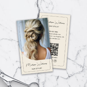 Friseur Stylist Modernes Foto Creme Visitenkarte