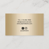 Friseur-Stylist Modernes Lila Gold Agate Schönheit Visitenkarte (Rückseite)