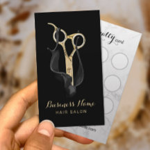 Friseur-Stylist Modernes Schwarzes & Gold Salon Lo