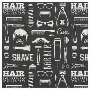 Friseur-Stylist-Muster Stoff