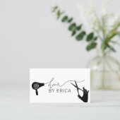 Friseur-Stylist Niedliche Typografie Minimalistisc Visitenkarte (Stehend Vorderseite)