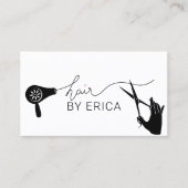 Friseur-Stylist Niedliche Typografie Minimalistisc Visitenkarte (Vorderseite)