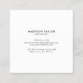 Friseur Stylist Pink Quadratische Visitenkarte (Rückseite)