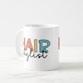 Friseur-Stylist Retro-Friseur-Geschenk Kaffeetasse (Vorderseite Links)