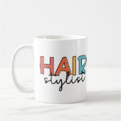 Friseur-Stylist Retro-Friseur-Geschenk Kaffeetasse (Links)