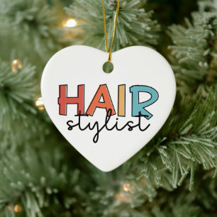 Friseur-Stylist Retro-Friseur-Geschenk Keramik Ornament