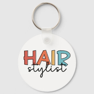 Friseur-Stylist Retro-Friseur-Geschenk Schlüsselanhänger