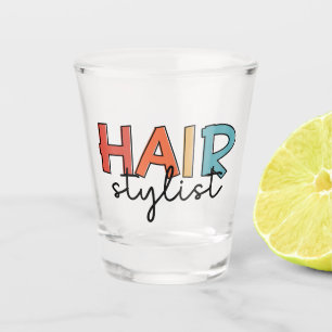 Friseur-Stylist Retro-Friseur-Geschenk Schnapsglas