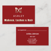 Friseur-Stylist-Salon Makeup Lashes Visitenkarte (Vorne/Hinten)