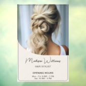 Friseur Stylist Salon Öffnungszeiten Fensteraufkleber (Blatt 3)