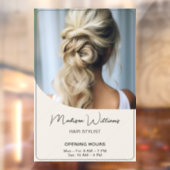 Friseur Stylist Salon Öffnungszeiten Fensteraufkleber (Blatt 2)