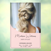 Friseur Stylist Salon Öffnungszeiten Fensteraufkleber (Blatt 3)