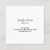 Friseur Stylist Salon Tools Beauty Quadratische Visitenkarte (Rückseite)