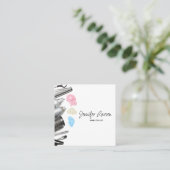 Friseur Stylist Salon Tools Beauty Quadratische Visitenkarte (Stehend Vorderseite)