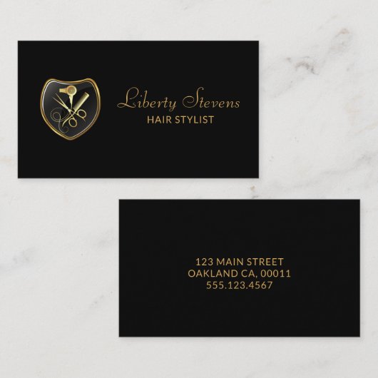 Friseur Stylist Salon Tools Beauty Visitenkarte (Vorne/Hinten)