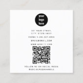 Friseur-Stylist-Schere Barber QR-Code-Firmenlogo Quadratische Visitenkarte (Rückseite)