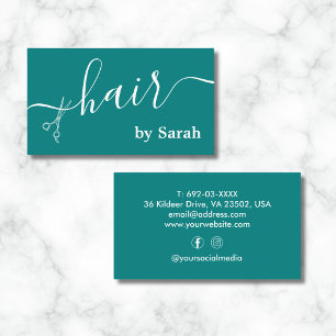 Friseur-Stylist-Schere Barber Shop Aquamarin kunde Visitenkarte