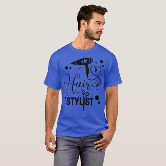 Friseur-Stylist-Schere Dryer Friseurin Barber T-Shirt (Vorne ganz)