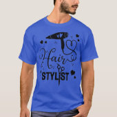 Friseur-Stylist-Schere Dryer Friseurin Barber T-Shirt (Vorderseite)