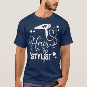 Friseur-Stylist-Schere Dryer Friseurin Barber T-Shirt