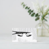 Friseur-Stylist-Schere & Girl-Friseur-Salon Visitenkarte (Stehend Vorderseite)