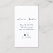 Friseur-Stylist-Schere & Hand-Logo-Dusty Blue Salo Visitenkarte (Rückseite)