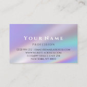 Friseur Stylist Schere Rose Holograph Visitenkarte (Rückseite)