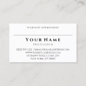 Friseur Stylist Schere Rose Smoky Minze Visitenkarte (Rückseite)