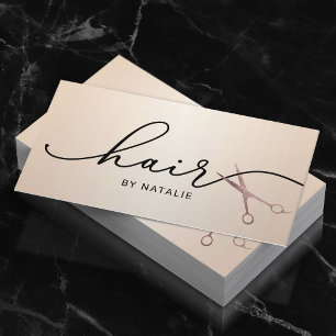 Friseur-Stylist-Schere Typografie Pearl Beauty Sal Visitenkarte