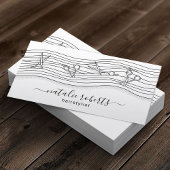 Friseur-Stylist-Schere & Zeichn-Salon für lange Ha Visitenkarte