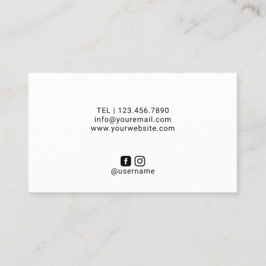 Friseur-Stylist-Schere & Zeichn-Salon für lange Ha Visitenkarte (Rückseite)