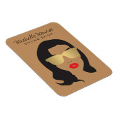 Friseur, Stylist, Schönheit Girl Tan/Brown Magnet (Rechte Seite)