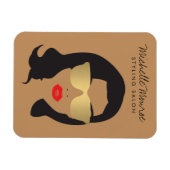 Friseur, Stylist, Schönheit Girl Tan/Brown Magnet (Horizontal)