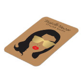 Friseur, Stylist, Schönheit Girl Tan/Brown Magnet (Linke Seite)