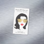 Friseur, Stylist, Schönheitsmädchen Magnetische Visitenkarte (Beispiel)