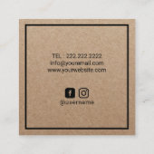 Friseur-Stylist Schönheitssalon Minimalistisch Rus Quadratische Visitenkarte (Rückseite)