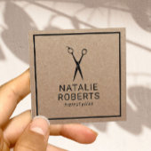 Friseur-Stylist Schönheitssalon Minimalistisch Rus Quadratische Visitenkarte