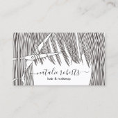 Friseur-Stylist-Scissor & Hair-Illustrationssalon Visitenkarte (Vorderseite)