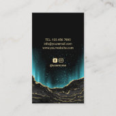 Friseur Stylist Trendy Gold Agate Friseur Salon Visitenkarte (Rückseite)